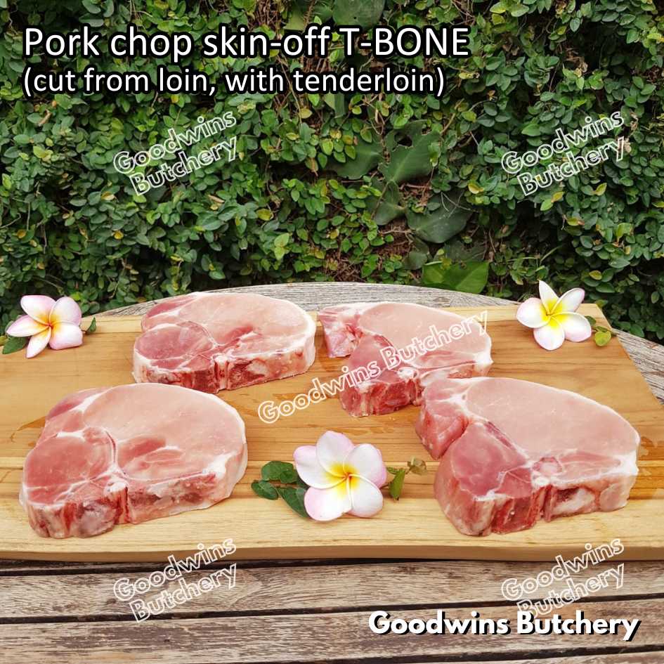 Pork CHOP SKIN-OFF T-BONE & CLUB STEAK Local Premium frozen 2cm 1kg - Image 46