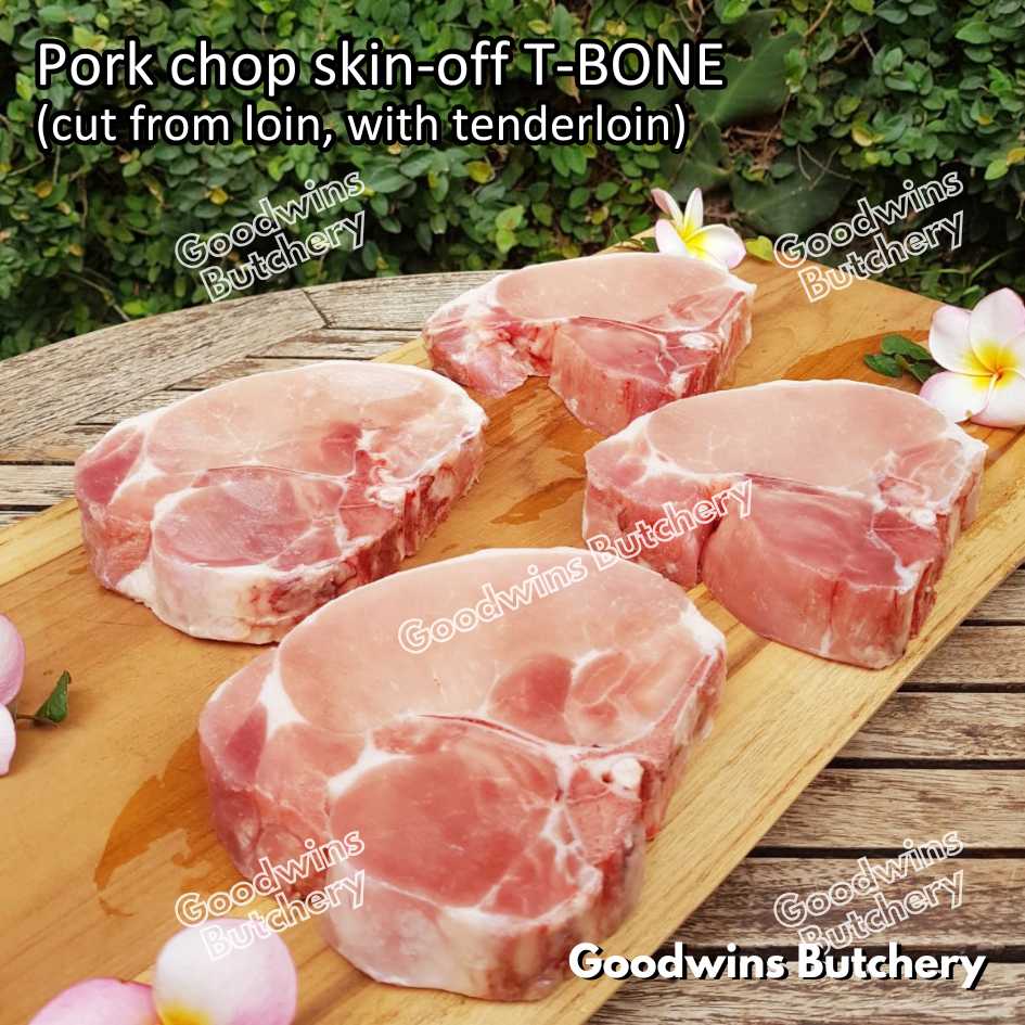 Pork CHOP SKIN-OFF T-BONE & CLUB STEAK Local Premium frozen 2cm 1kg - Image 38