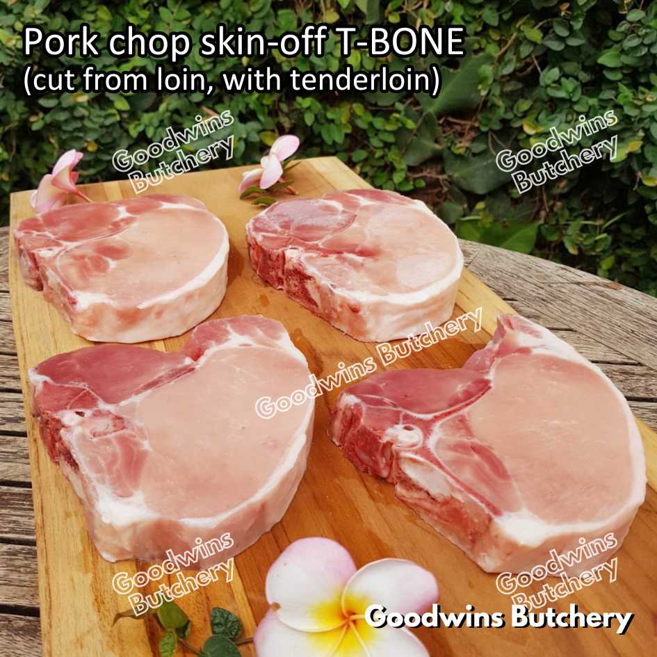 Pork CHOP SKIN-OFF T-BONE & CLUB STEAK Local Premium frozen 2cm 1kg - Image 41