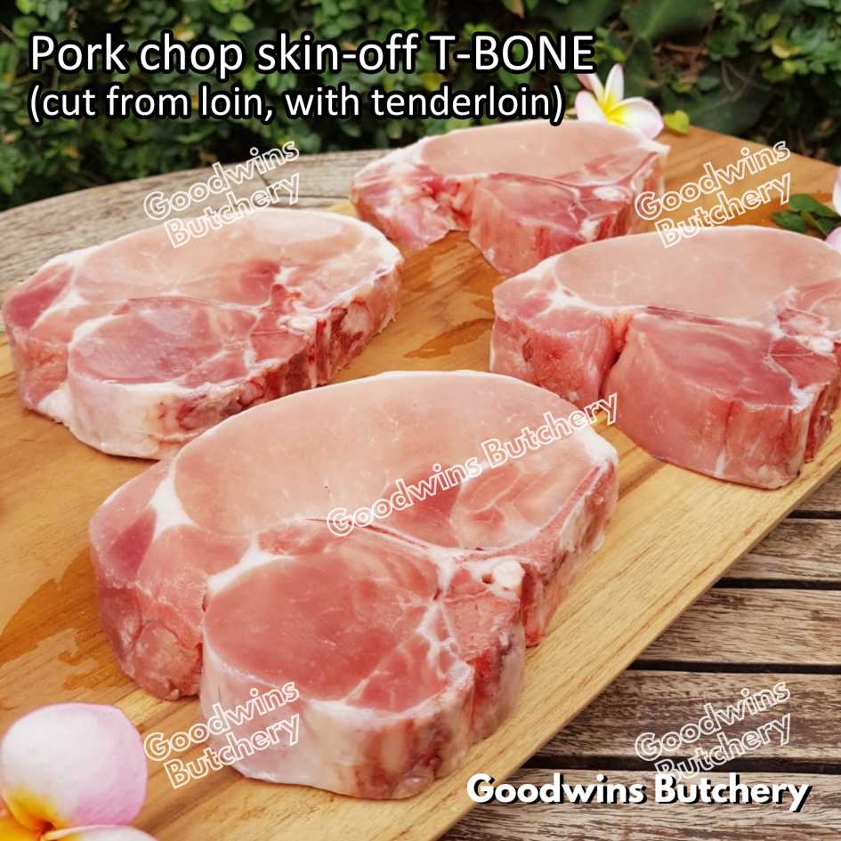Pork CHOP SKIN-OFF T-BONE & CLUB STEAK Local Premium frozen 2cm 1kg - Image 29