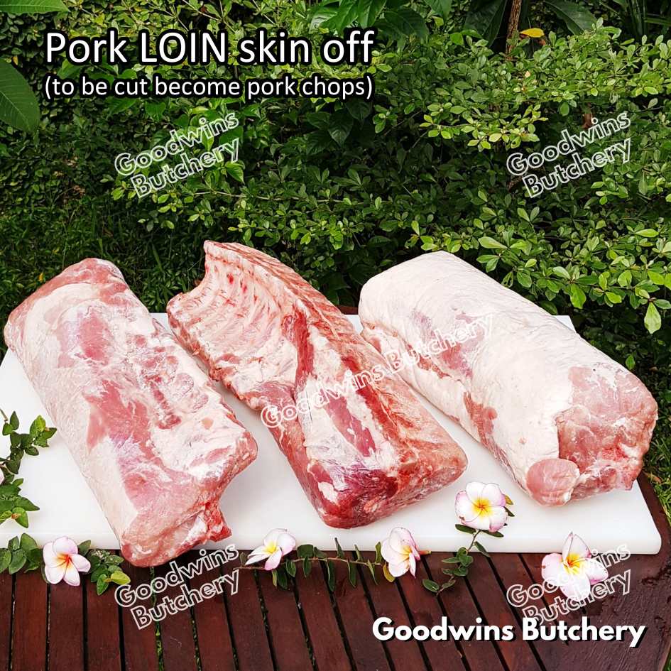 Pork LOIN SKIN-OFF local premium | combination of Sirloin & Tenderloin tanpa kulit beku frozen to be cut for pork chops | WHOLE UTUH 4.5kg - Image 32