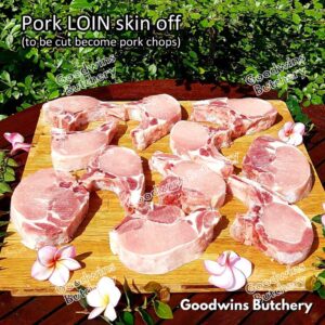 Pork CHOP SKIN-OFF T-BONE & CLUB STEAK Local Premium frozen 2cm 1kg