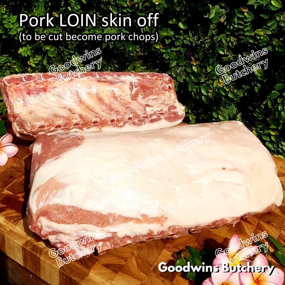 Pork LOIN SKIN-OFF local premium | combination of Sirloin & Tenderloin tanpa kulit beku frozen to be cut for pork chops | WHOLE UTUH 4.5kg - Image 29