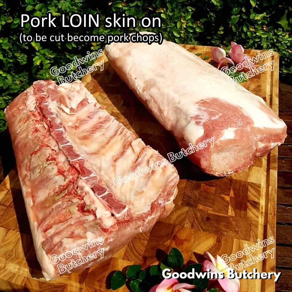 Pork LOIN SKIN-OFF local premium | combination of Sirloin & Tenderloin tanpa kulit beku frozen to be cut for pork chops | WHOLE UTUH 4.5kg - Image 27