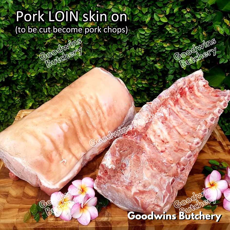 Pork LOIN SKIN-OFF local premium | combination of Sirloin & Tenderloin tanpa kulit beku frozen to be cut for pork chops | WHOLE UTUH 4.5kg - Image 26