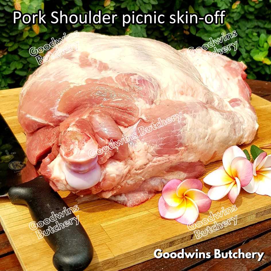 Pork shoulder PICNIC bone-in Local Premium WHOLE CUT UTUH 10kg | kapsim babi collar boston-butt frozen - Image 9