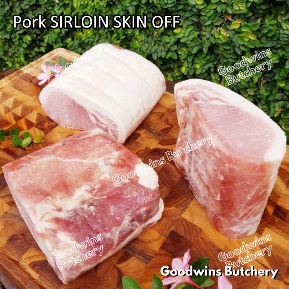 Pork SIRLOIN PORTIONED SMALL ROAST CUT skin-off Local Premium 1kg | daging babi has luar frozen - Image 14