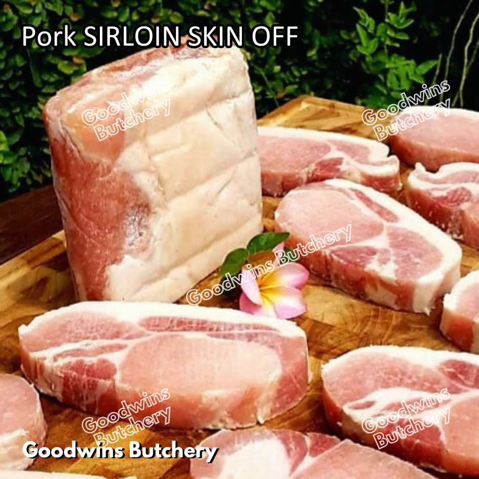 Pork SIRLOIN PORTIONED SMALL ROAST CUT skin-off Local Premium 1kg | daging babi has luar frozen - Image 27