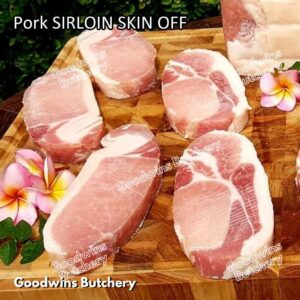 Pork SIRLOIN WHOLE CUT UTUH skin-off Local Premium 4.5kg 50x15x9cm | daging babi has luar frozen