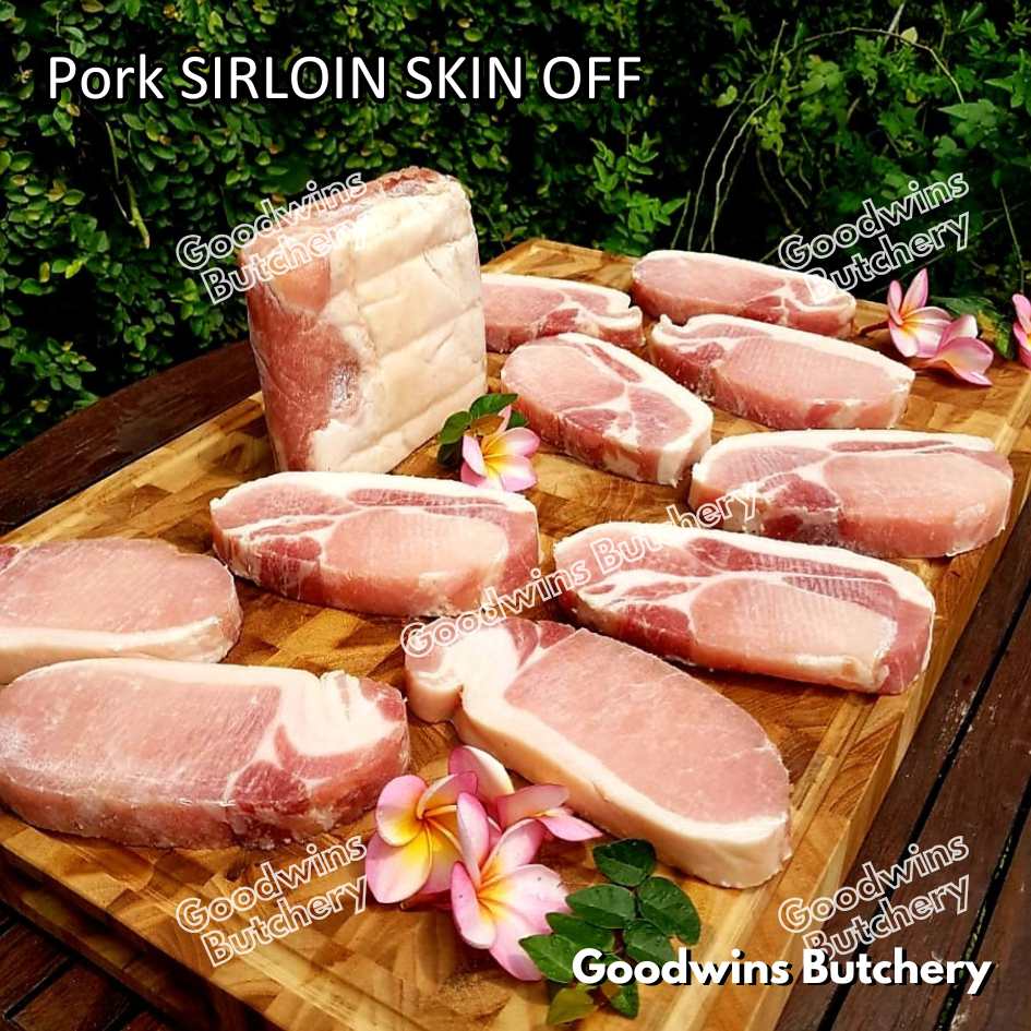 Pork SIRLOIN PORTIONED SMALL ROAST CUT skin-off Local Premium 1kg | daging babi has luar frozen - Image 22