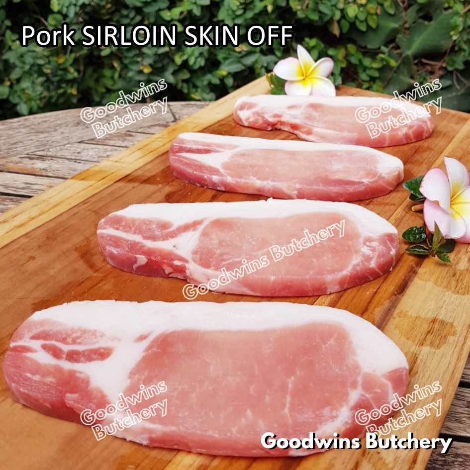 Pork SIRLOIN PORTIONED SMALL ROAST CUT skin-off Local Premium 1kg | daging babi has luar frozen - Image 20