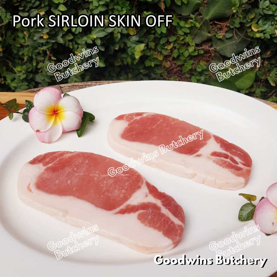 Pork SIRLOIN PORTIONED SMALL ROAST CUT skin-off Local Premium 1kg | daging babi has luar frozen - Image 19