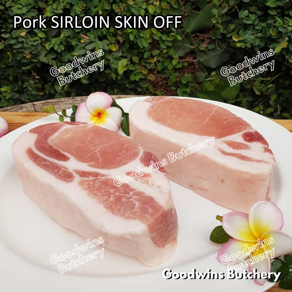 Pork SIRLOIN PORTIONED SMALL ROAST CUT skin-off Local Premium 1kg | daging babi has luar frozen - Image 16