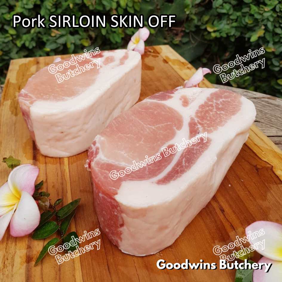 Pork SIRLOIN PORTIONED SMALL ROAST CUT skin-off Local Premium 1kg | daging babi has luar frozen - Image 10