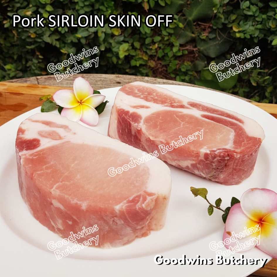 Pork SIRLOIN PORTIONED SMALL ROAST CUT skin-off Local Premium 1kg | daging babi has luar frozen - Image 9