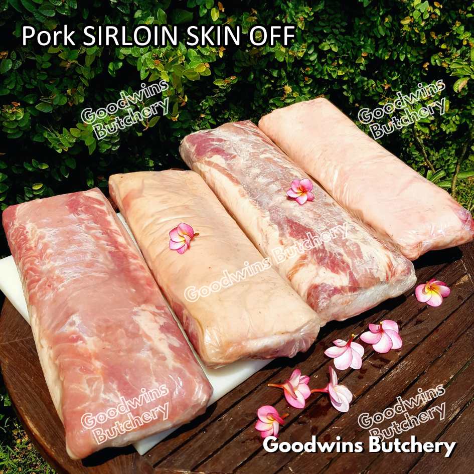 Pork SIRLOIN PORTIONED SMALL ROAST CUT skin-off Local Premium 1kg | daging babi has luar frozen - Image 8
