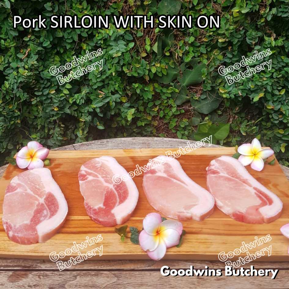 Pork SIRLOIN PORTIONED SMALL ROAST CUT skin-off Local Premium 1kg | daging babi has luar frozen - Image 4