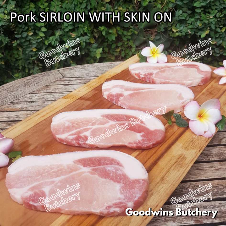 Pork SIRLOIN PORTIONED SMALL ROAST CUT skin-off Local Premium 1kg | daging babi has luar frozen - Image 7