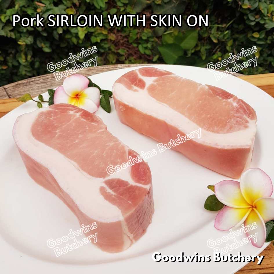 Pork SIRLOIN PORTIONED SMALL ROAST CUT skin-off Local Premium 1kg | daging babi has luar frozen - Image 25