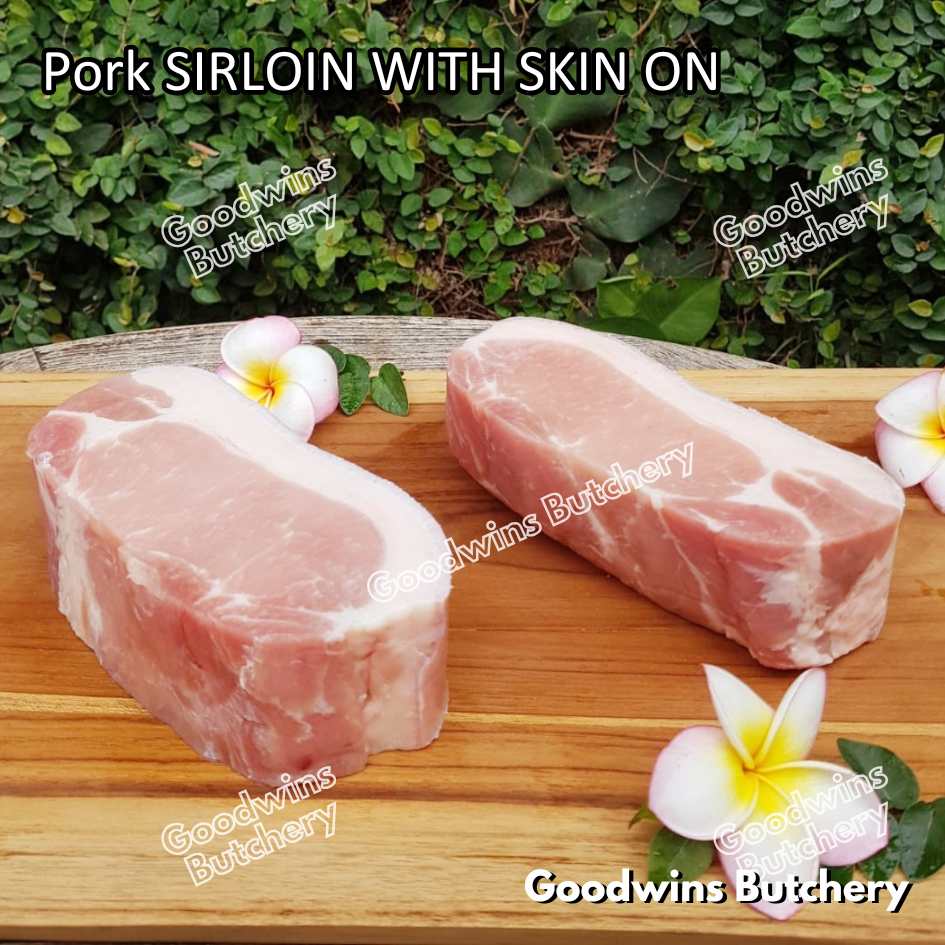 Pork SIRLOIN PORTIONED SMALL ROAST CUT skin-off Local Premium 1kg | daging babi has luar frozen - Image 36