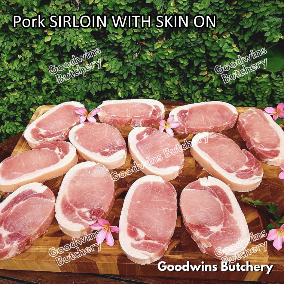 Pork SIRLOIN PORTIONED SMALL ROAST CUT skin-off Local Premium 1kg | daging babi has luar frozen - Image 35