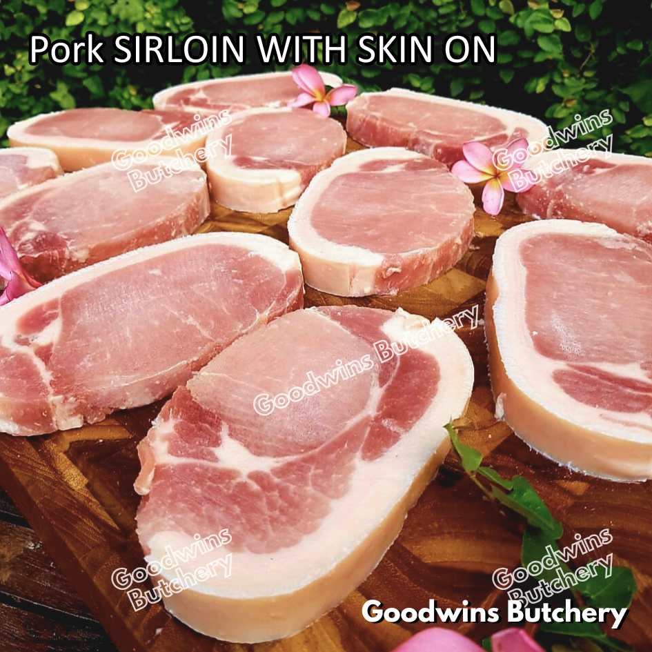 Pork SIRLOIN PORTIONED SMALL ROAST CUT skin-off Local Premium 1kg | daging babi has luar frozen - Image 34