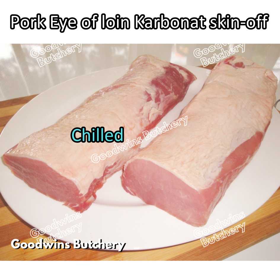 Pork EYE OF LOIN SKIN OFF Local Premium | FRESHLY DICED DADU CUTS 2cm 1kg | Sirloin Karbonat has luar babi tanpa kulit beku frozen - Image 19