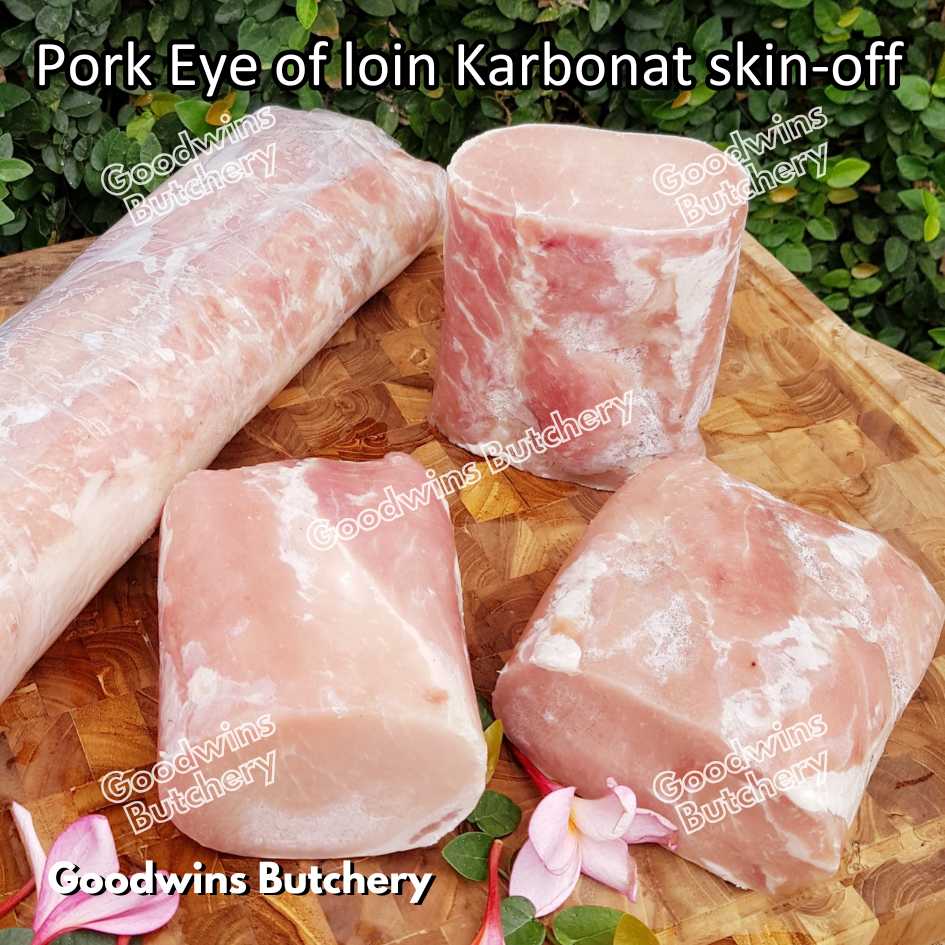 Pork EYE OF LOIN SKIN OFF Local Premium | FRESHLY DICED DADU CUTS 2cm 1kg | Sirloin Karbonat has luar babi tanpa kulit beku frozen - Image 37