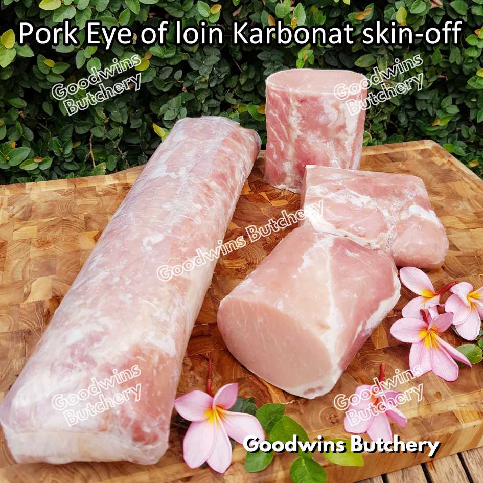 Pork EYE OF LOIN SKIN OFF Local Premium | FRESHLY DICED DADU CUTS 2cm 1kg | Sirloin Karbonat has luar babi tanpa kulit beku frozen - Image 36