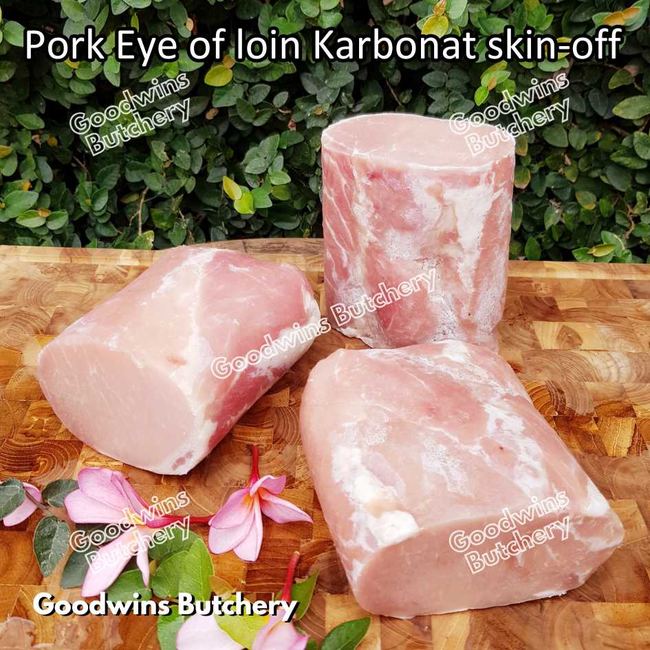 Pork EYE OF LOIN SKIN OFF Local Premium | FRESHLY DICED DADU CUTS 2cm 1kg | Sirloin Karbonat has luar babi tanpa kulit beku frozen - Image 35