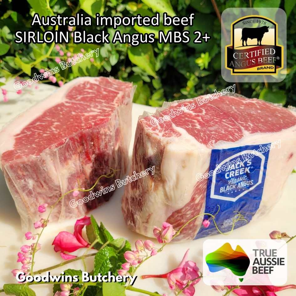 Beef SIRLOIN BLACK ANGUS marbling MB2+ steak cuts 350-900gr | Australia STEER (young cattle) Ebony / Jack's Creek | daging sapi has luar Striploin New York strip frozen - Image 44