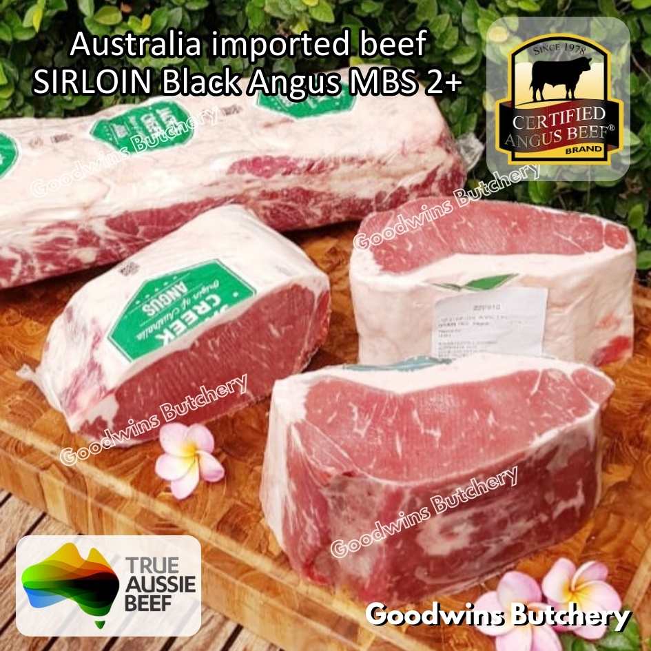 Beef SIRLOIN BLACK ANGUS marbling MB2+ steak cuts 350-900gr | Australia STEER (young cattle) Ebony / Jack's Creek | daging sapi has luar Striploin New York strip frozen - Image 9