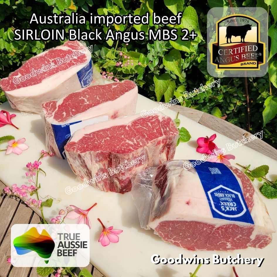 Beef SIRLOIN BLACK ANGUS marbling MB2+ steak cuts 350-900gr | Australia STEER (young cattle) Ebony / Jack's Creek | daging sapi has luar Striploin New York strip frozen - Image 11