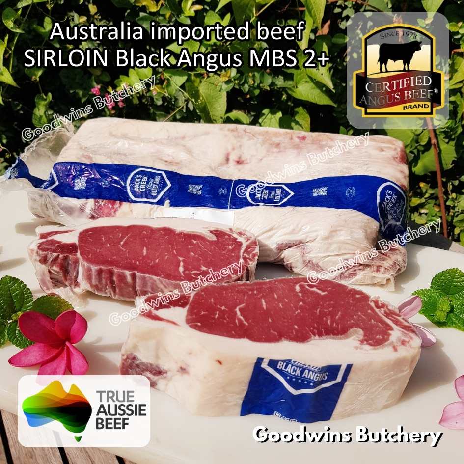 Beef SIRLOIN BLACK ANGUS marbling MB2+ steak cuts 350-900gr | Australia STEER (young cattle) Ebony / Jack's Creek | daging sapi has luar Striploin New York strip frozen - Image 39
