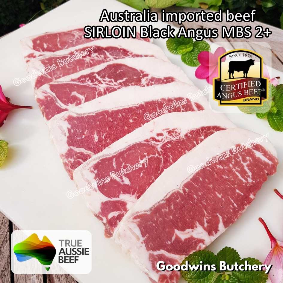 Beef SIRLOIN BLACK ANGUS marbling MB2+ steak cuts 350-900gr | Australia STEER (young cattle) Ebony / Jack's Creek | daging sapi has luar Striploin New York strip frozen - Image 28