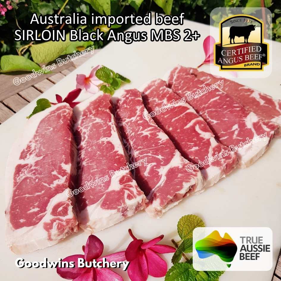 Beef SIRLOIN BLACK ANGUS marbling MB2+ steak cuts 350-900gr | Australia STEER (young cattle) Ebony / Jack's Creek | daging sapi has luar Striploin New York strip frozen - Image 20