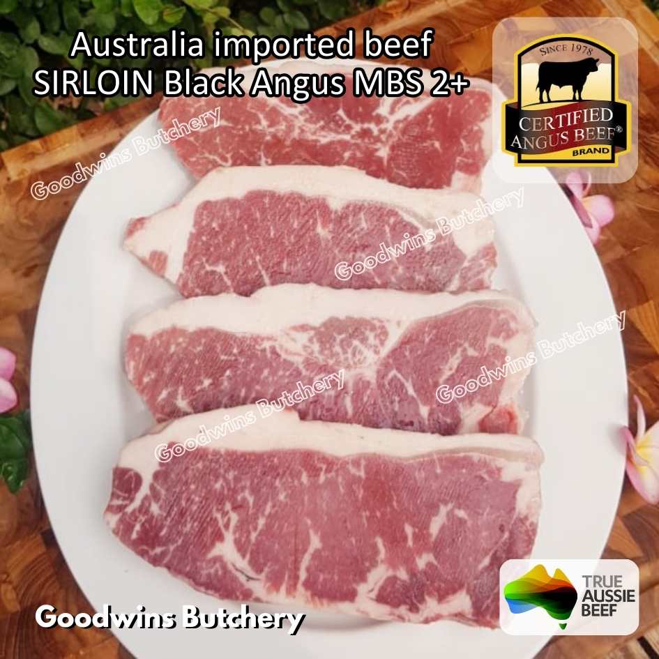 Beef SIRLOIN BLACK ANGUS marbling MB2+ steak cuts 350-900gr | Australia STEER (young cattle) Ebony / Jack's Creek | daging sapi has luar Striploin New York strip frozen - Image 13