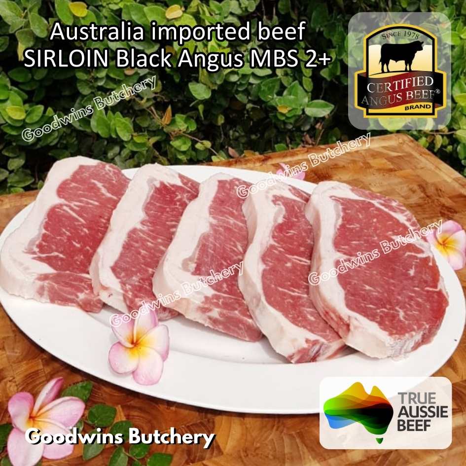 Beef SIRLOIN BLACK ANGUS marbling MB2+ steak cuts 350-900gr | Australia STEER (young cattle) Ebony / Jack's Creek | daging sapi has luar Striploin New York strip frozen - Image 25