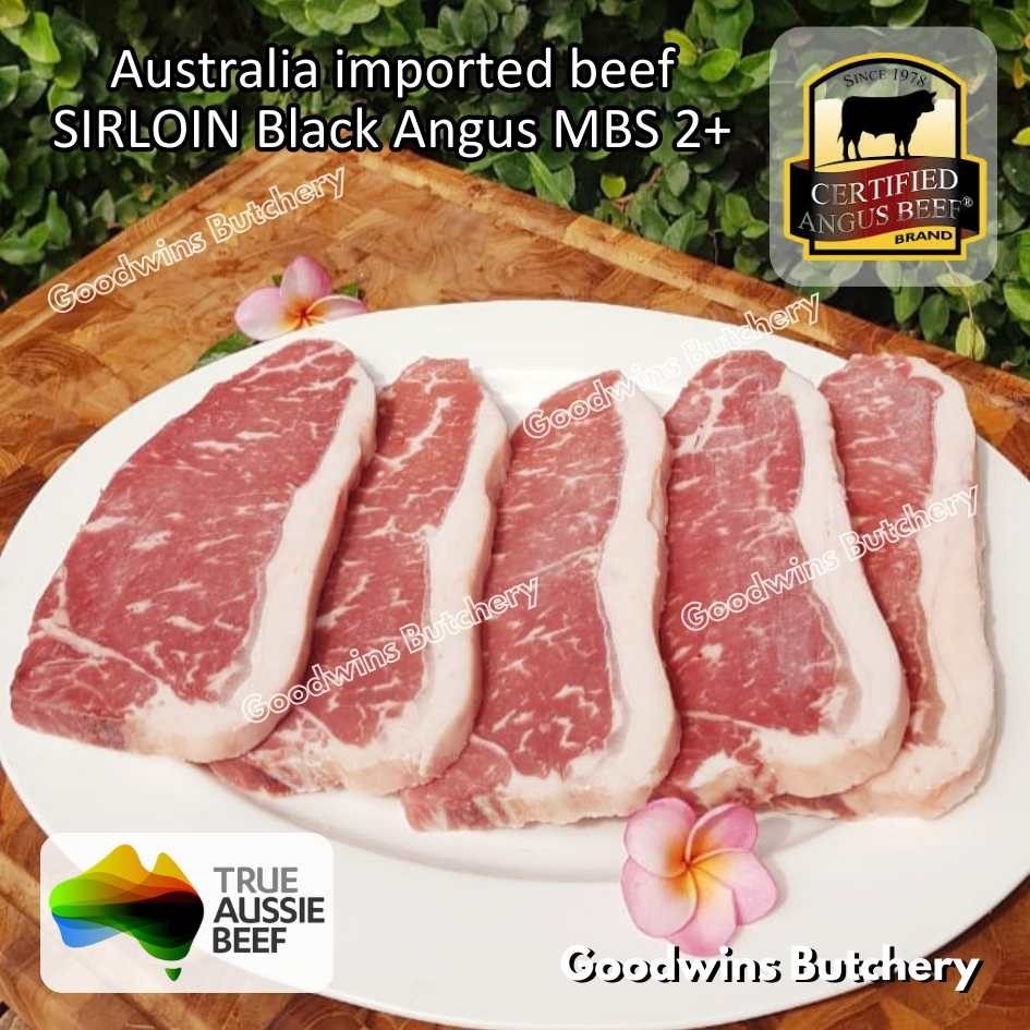 Beef SIRLOIN BLACK ANGUS marbling MB2+ steak cuts 350-900gr | Australia STEER (young cattle) Ebony / Jack's Creek | daging sapi has luar Striploin New York strip frozen - Image 23