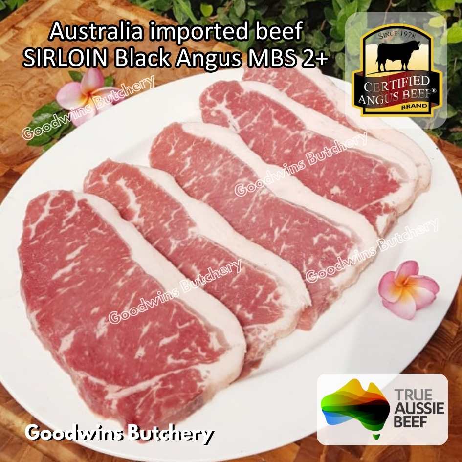 Beef SIRLOIN BLACK ANGUS marbling MB2+ steak cuts 350-900gr | Australia STEER (young cattle) Ebony / Jack's Creek | daging sapi has luar Striploin New York strip frozen - Image 8