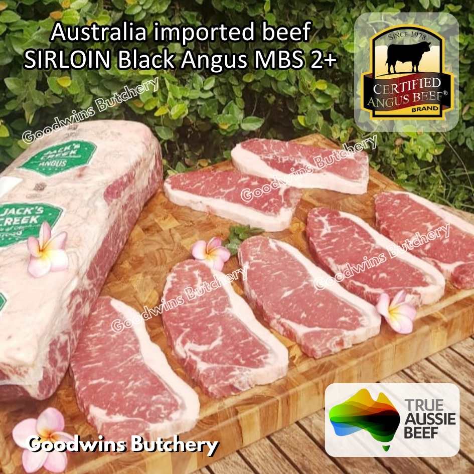 Beef SIRLOIN BLACK ANGUS marbling MB2+ steak cuts 350-900gr | Australia STEER (young cattle) Ebony / Jack's Creek | daging sapi has luar Striploin New York strip frozen - Image 34