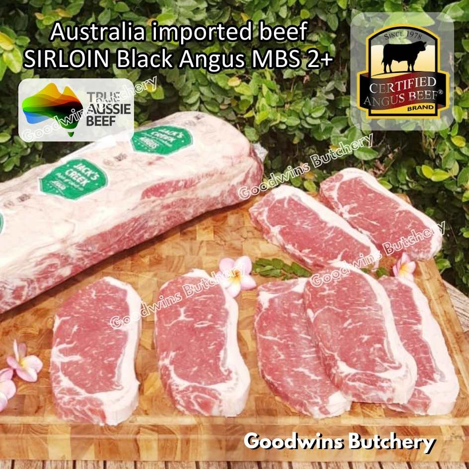 Beef SIRLOIN BLACK ANGUS marbling MB2+ steak cuts 350-900gr | Australia STEER (young cattle) Ebony / Jack's Creek | daging sapi has luar Striploin New York strip frozen - Image 33