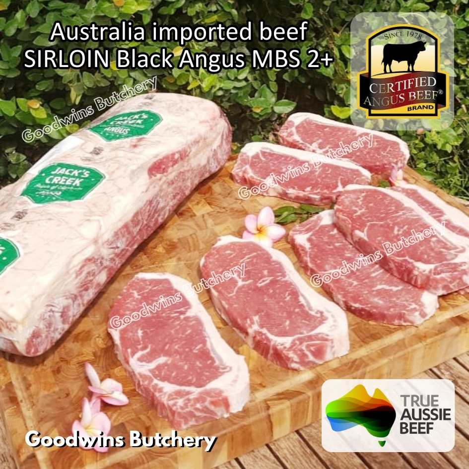 Beef SIRLOIN BLACK ANGUS marbling MB2+ steak cuts 350-900gr | Australia STEER (young cattle) Ebony / Jack's Creek | daging sapi has luar Striploin New York strip frozen - Image 32