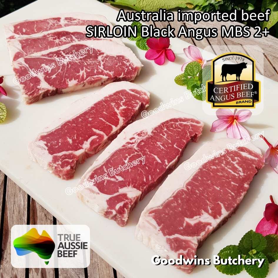Beef SIRLOIN BLACK ANGUS marbling MB2+ steak cuts 350-900gr | Australia STEER (young cattle) Ebony / Jack's Creek | daging sapi has luar Striploin New York strip frozen - Image 42
