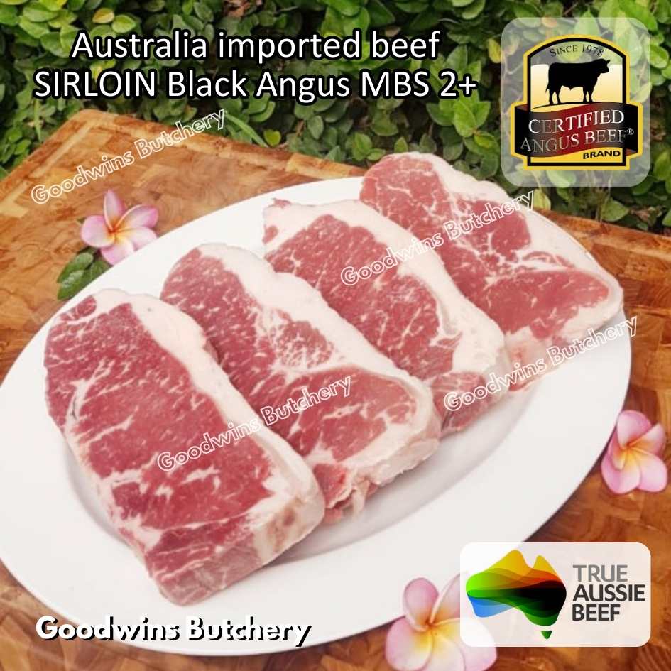 Beef SIRLOIN BLACK ANGUS marbling MB2+ steak cuts 350-900gr | Australia STEER (young cattle) Ebony / Jack's Creek | daging sapi has luar Striploin New York strip frozen - Image 7