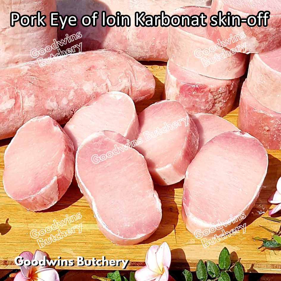 Pork EYE OF LOIN SKIN OFF Local Premium | FRESHLY DICED DADU CUTS 2cm 1kg | Sirloin Karbonat has luar babi tanpa kulit beku frozen - Image 33
