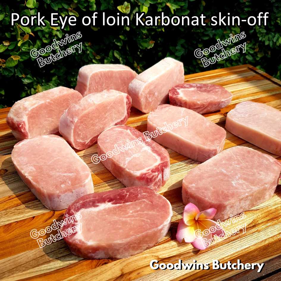 Pork EYE OF LOIN SKIN OFF Local Premium | FRESHLY DICED DADU CUTS 2cm 1kg | Sirloin Karbonat has luar babi tanpa kulit beku frozen - Image 12