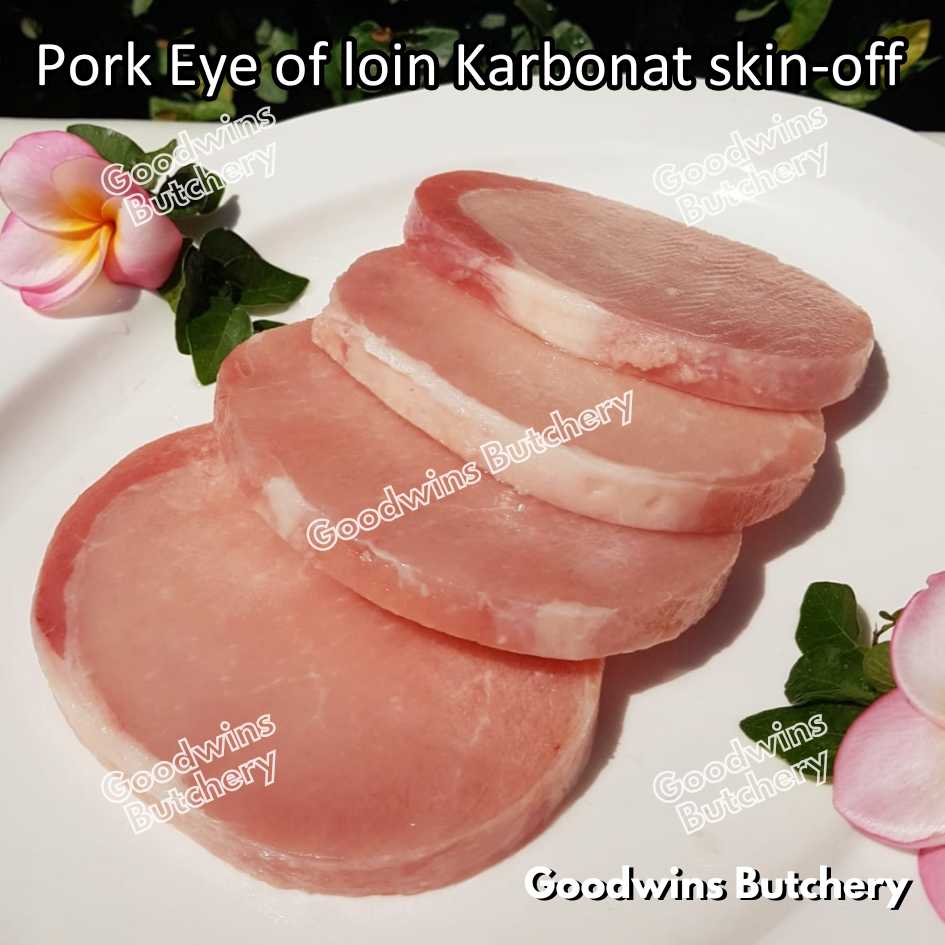 Pork EYE OF LOIN SKIN OFF Local Premium | FRESHLY DICED DADU CUTS 2cm 1kg | Sirloin Karbonat has luar babi tanpa kulit beku frozen - Image 29