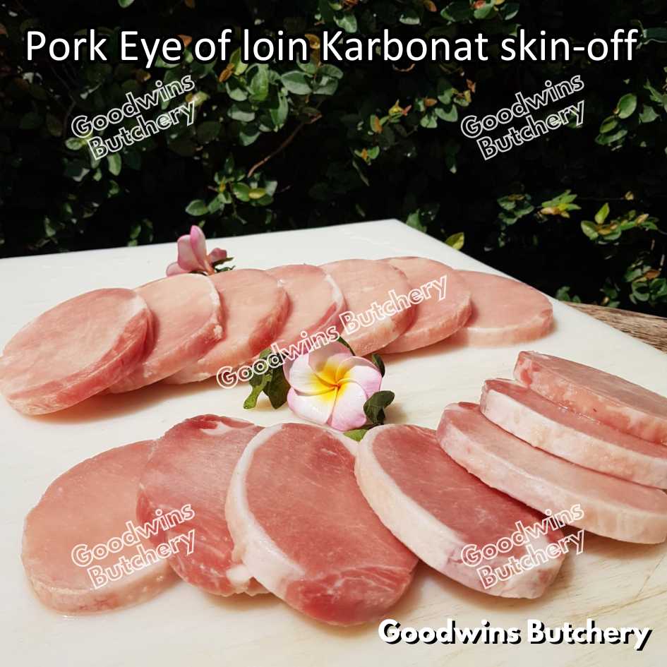 Pork EYE OF LOIN SKIN OFF Local Premium | FRESHLY DICED DADU CUTS 2cm 1kg | Sirloin Karbonat has luar babi tanpa kulit beku frozen - Image 25
