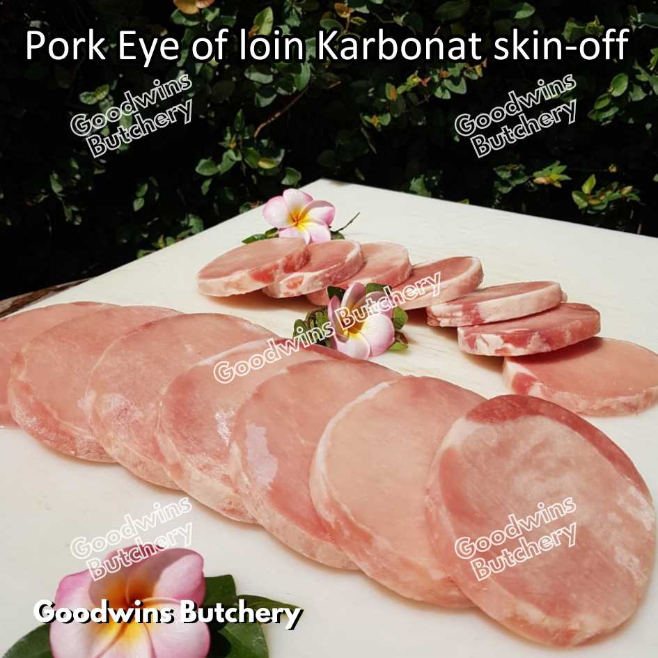 Pork EYE OF LOIN SKIN OFF Local Premium | FRESHLY DICED DADU CUTS 2cm 1kg | Sirloin Karbonat has luar babi tanpa kulit beku frozen - Image 24